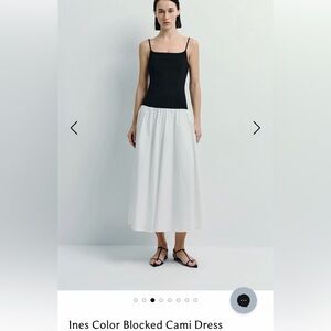 NWT Rue Sophie Ines Color Blocked Cami Dress Black and White (XS)